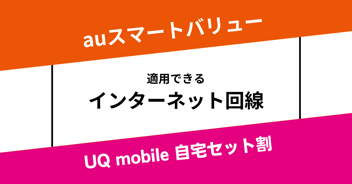 auスマートバリューとUQmobile自宅セット割適用のネット光回線